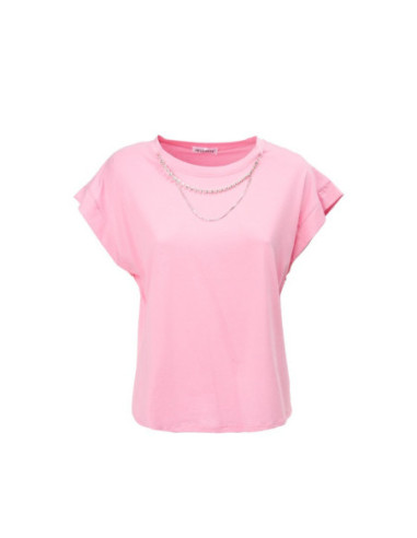 Influencer t-shirt giromanica con collana gioiello 03AB179 [84d3031e]