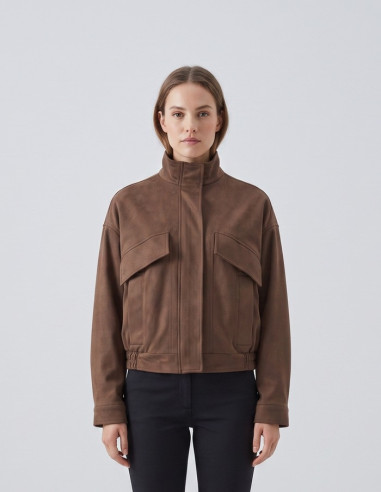 Dairesy giubbino in ecocamoscio con tasconi FW26D0941 [d041172c]