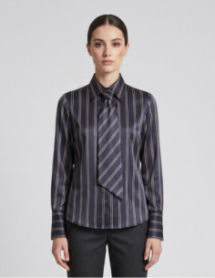 Dairesy camicia rigata con cravattino FW26DE0030 [ac1bd42d]