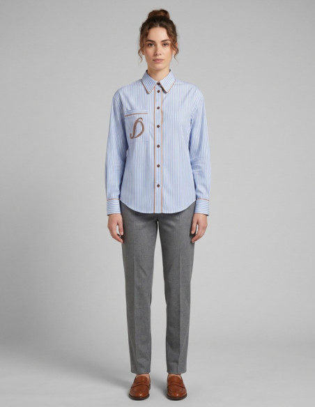 Dairesy camicia rigata in misto viscosa FW26DE0943 [cb3581e2]