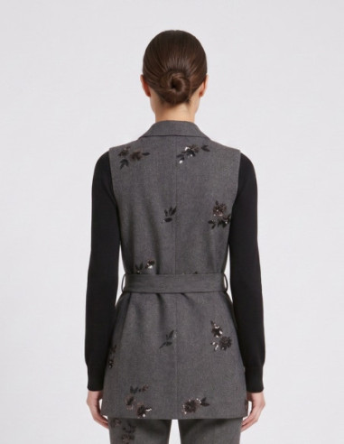 Dairesy gilet ricamato con bottone gioiello FW26DE0004 [8ba3dfe3]