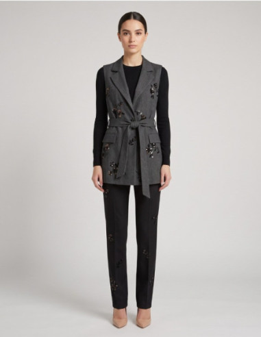 Dairesy gilet ricamato con bottone gioiello FW26DE0004 [3cbe1ee7]