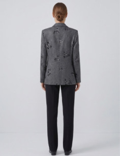 Dairesy giacca ricamata con bottone gioiello FW26DE0003 [cc9da8b7] 2