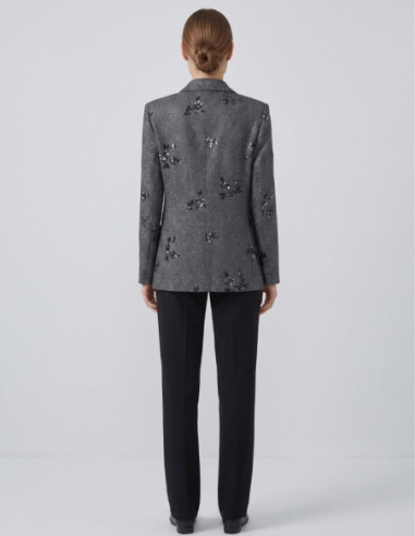 Dairesy giacca ricamata con bottone gioiello FW26DE0003 [15bbebba]