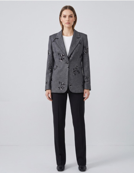 Dairesy giacca ricamata con bottone gioiello FW26DE0003 [a2a62abe]