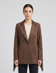 Dairesy giacca in ecocamoscio con frangie FW26D0937 [8f75c4b9]