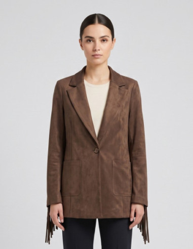 Dairesy giacca in ecocamoscio con frangie FW26D0937 [8f75c4b9]
