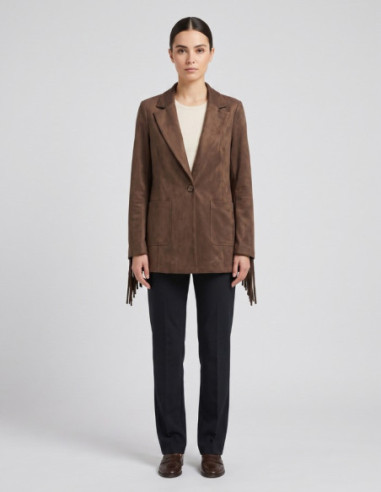 Dairesy giacca in ecocamoscio con frangie FW26D0937 [e14e46b0]