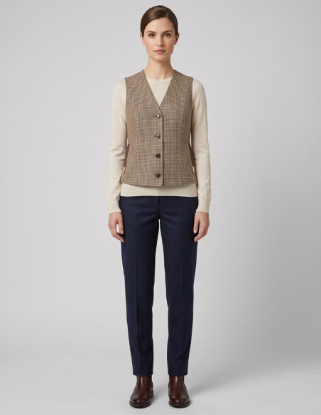 Dairesy gilet a quadri scollo a V FW26D0964 [35ecc082]