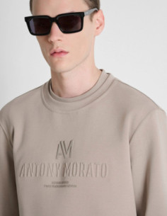 Antony Morato felpa girocollo regular fit in interlock con logo MMFL01175-FA150168 [24d3549a] 2