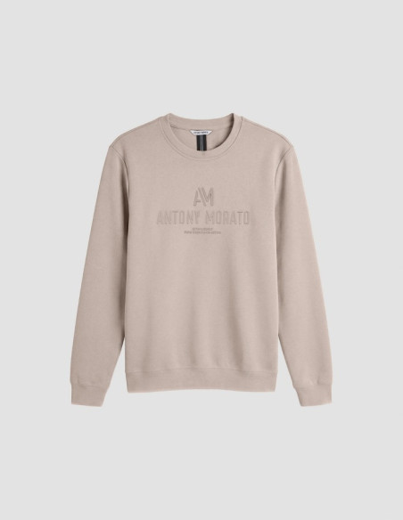 Antony Morato felpa girocollo regular fit in interlock con logo MMFL01175-FA150168 [f8a55089]