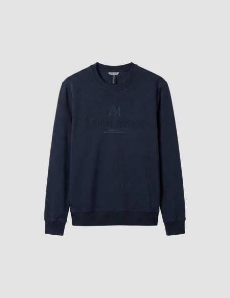 Antony Morato felpa girocollo regular fit in interlock con logo MMFL01175-FA150168 [476d4d86]
