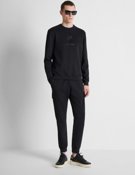 Antony Morato felpa girocollo regular fit in interlock con logo MMFL01175-FA150168 [406c8e08]