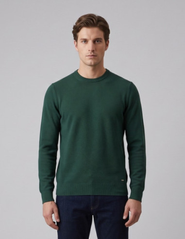 Markup maglia girocollo in misto viscosa punto riso MK9900014 [ed163f24]