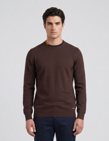Markup maglia girocollo in misto viscosa punto riso MK9900124 [e11985e7]