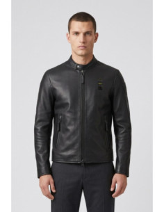 Blauer bomber in morbida pelle Ripley 26WBLUL02493-007340 [f0a52b67]