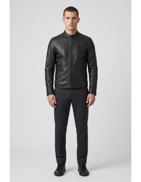 Blauer bomber in morbida pelle Ripley 26WBLUL02493-007340 [9bceee70]