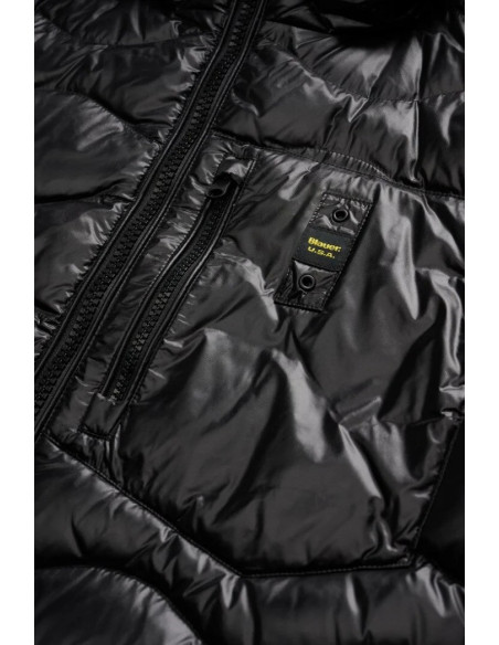 Blauer piumino ad onde con cappuccio Wave 26WBLUC03064-006355 [dcc97f42]
