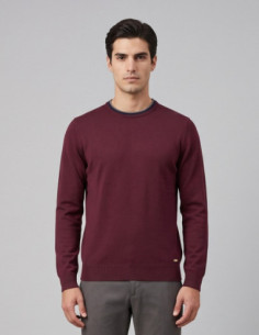 Markup maglia girocollo in misto viscosa con toppe MK20028 [abb75c1d]