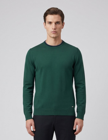 Markup maglia girocollo in misto viscosa con toppe MK20028 [8c24cae8]