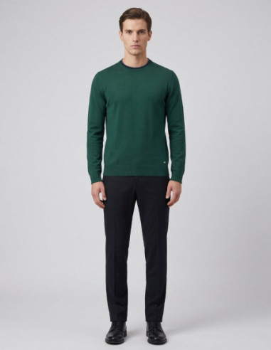 Markup maglia girocollo in misto viscosa con toppe MK20028 [e21f48e1]