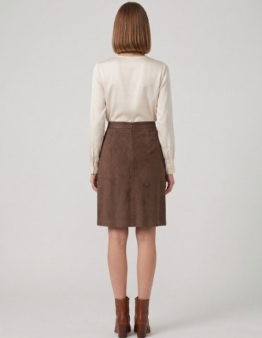 Dairesy gonna ecocamoscio con frange FW26DE0940 [a649d782]