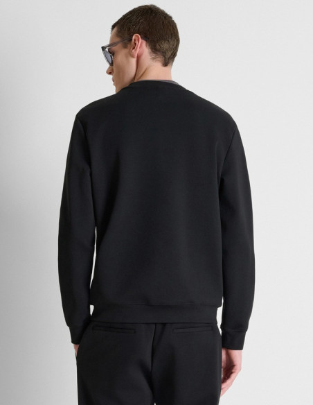 Antony Morato felpa girocollo regular fit in interlock con logo MMFL01171-FA150168 [e0cb8e06]