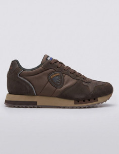 Blauer sneaker con scudetto Queens05/mes [e6062d81]
