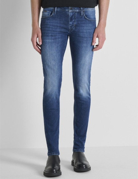 Antony Morato jeans tapered fit in titan blue icon Ozzy MMDT00241-FA750611-W12104 [e2d98627]