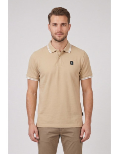 Refrigue polo in piquet stretch con dettagli a contrasto R5018M261 [1356c1cd]