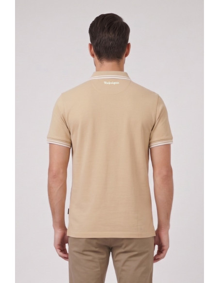 Refrigue polo in piquet stretch con dettagli a contrasto R5018M261 [ca7082c0]