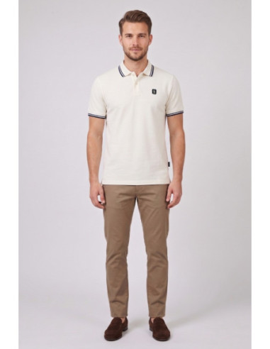 Refrigue polo in piquet stretch con dettagli a contrasto R5018M261 [59bbe4cd]