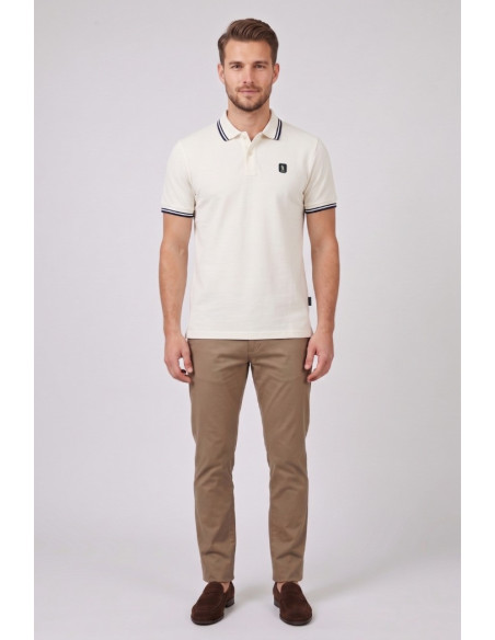 Refrigue polo in piquet stretch con dettagli a contrasto R5018M261 [59bbe4cd]