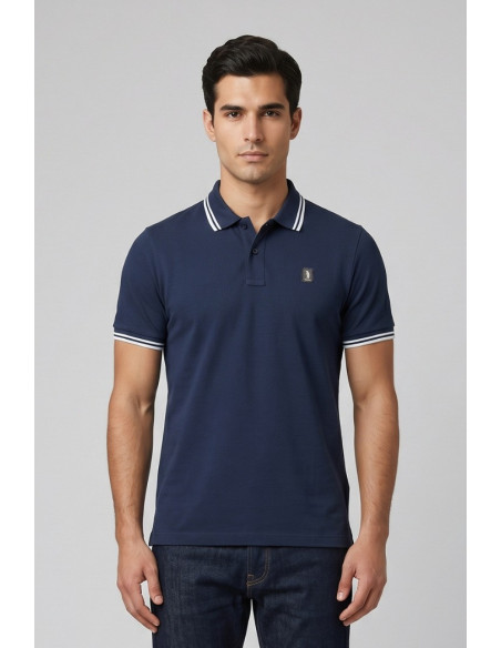 Refrigue polo in piquet stretch con dettagli a contrasto R5018M261 [ac9edcc2]