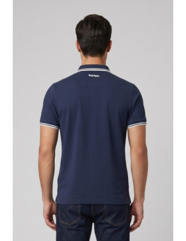 Refrigue polo in piquet stretch con dettagli a contrasto R5018M261 [75b89fcf]