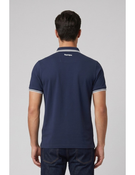 Refrigue polo in piquet stretch con dettagli a contrasto R5018M261 [75b89fcf]