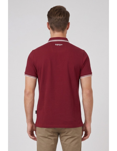 Refrigue polo in piquet stretch con dettagli a contrasto R5018M261 [fc4df6cd]