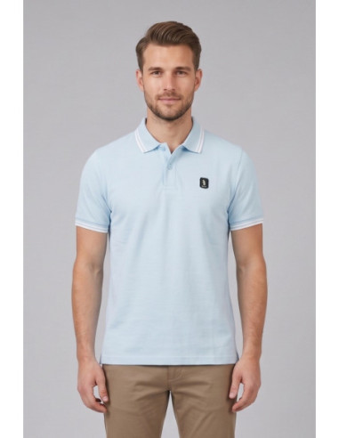 Refrigue polo in piquet stretch con dettagli a contrasto R5018M261 [a4ccac11]