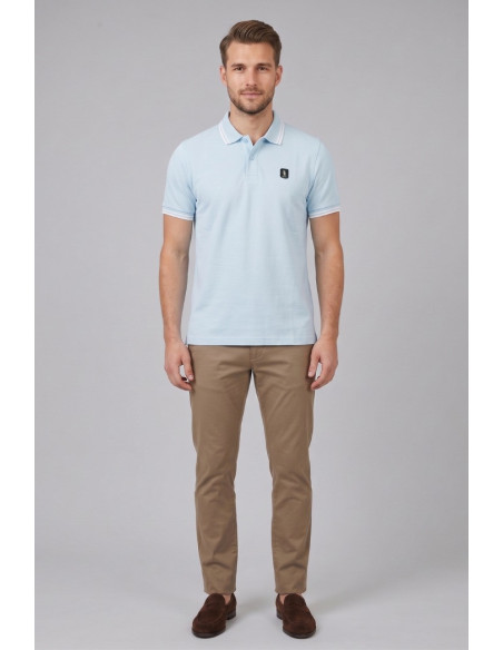 Refrigue polo in piquet stretch con dettagli a contrasto R5018M261 [caf72e18]