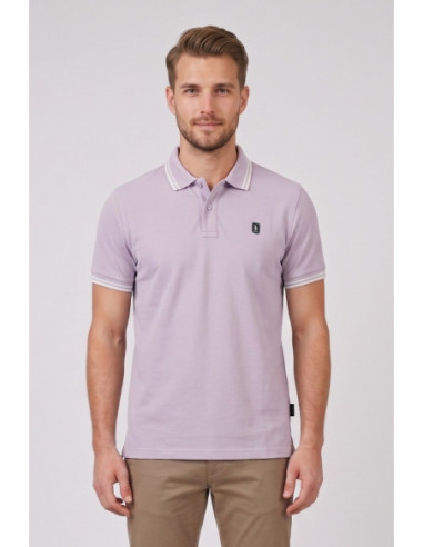 Refrigue polo in piquet stretch con dettagli a contrasto R5018M261 [31a18090]