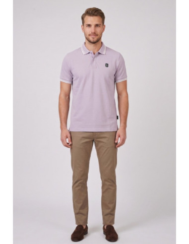 Refrigue polo in piquet stretch con dettagli a contrasto R5018M261 [5f9a0299]