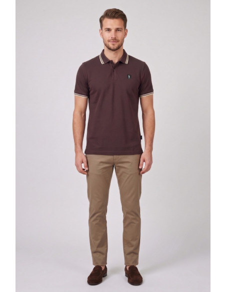 Refrigue polo in piquet stretch con dettagli a contrasto R5018M261 [00b94926]