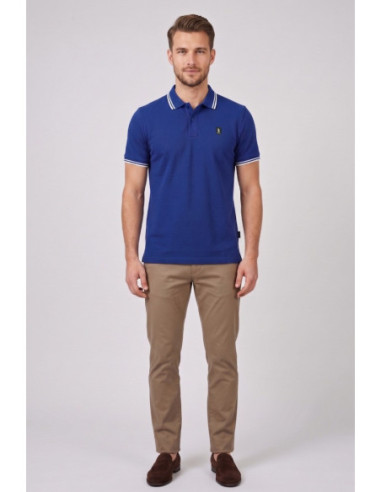 Refrigue polo in piquet stretch con dettagli a contrasto R5018M261 [a44af808]