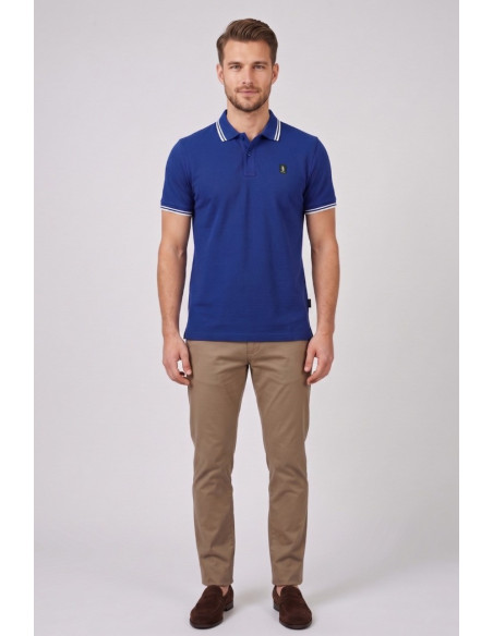 Refrigue polo in piquet stretch con dettagli a contrasto R5018M261 [a44af808]