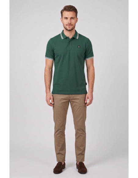 Refrigue polo in piquet stretch con dettagli a contrasto R5018M261 [db0ca24f]