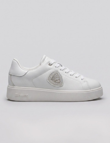 Blauer sneaker con logo strass VICTORY01/LEA [794f7c9d]