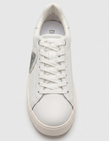 Blauer sneaker con logo strass VICTORY01/LEA [1774fe94]