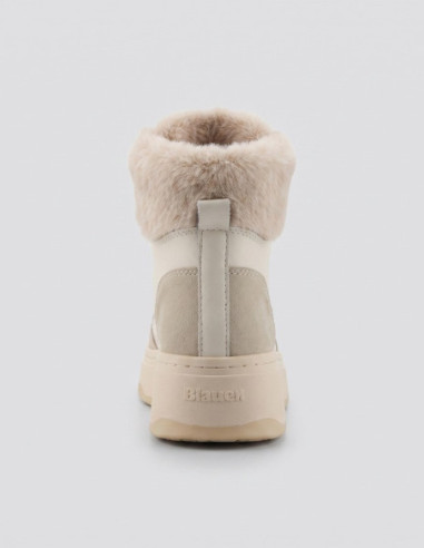 Blauer scarponcino con ecopelliccia e logo strass MARIBEL02/LES [84d2522b]