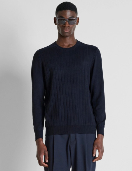 Antony Morato maglia girocollo a coste regular fit MMSW01623-YA500002 [b7bcd1bd]