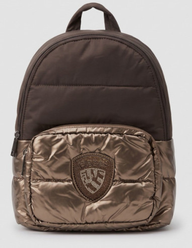 Blauer zaino trapuntato con logo F6WAVE04/PAD [c4b8a62e]